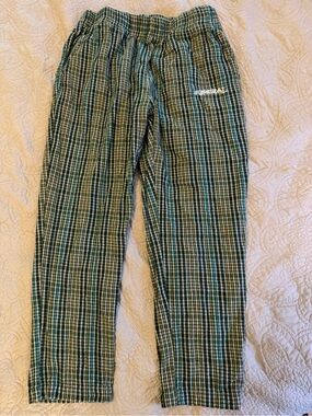 Funeral green plaid flannel pants